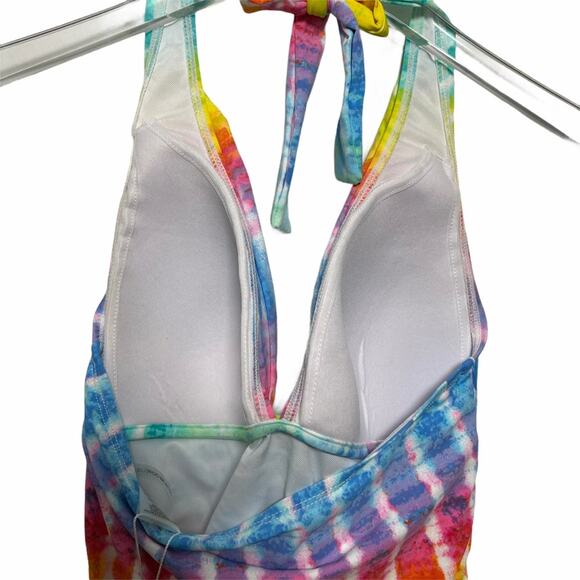 BLEU ROD BEATTIE Tankini Top Size 4 NWT Swim Tie Dye Day Tripper Beach Halter - Picture 4 of 7